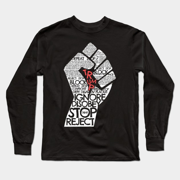 '4th of July Resist Fist' Awesome Anti-Trump Protest Gift Long Sleeve T-Shirt by ourwackyhome